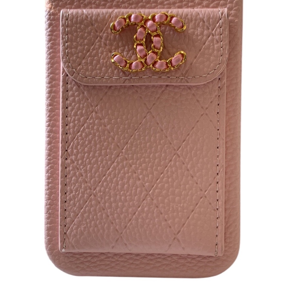 📱Chanel style Luxury Pink iPhone 12 Pro-Max Case with Gold CC Accent 📱 - Picture 2 of 5